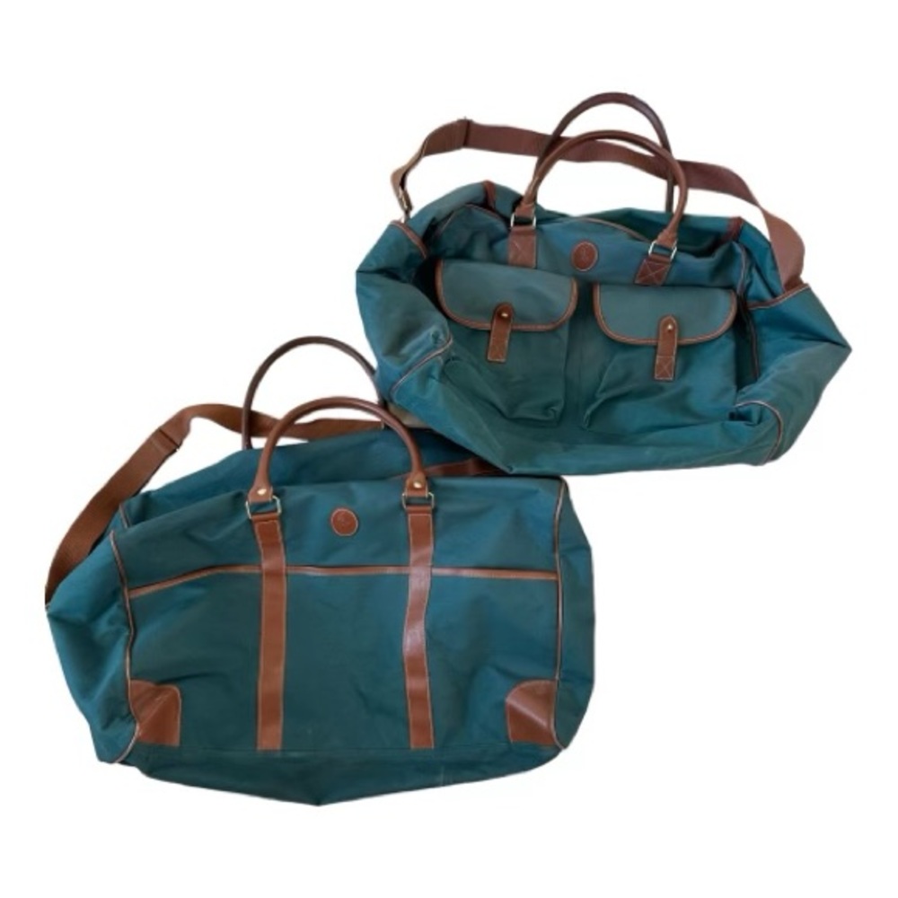 Vintage polo Ralph Lauren green canvas duffle bag set